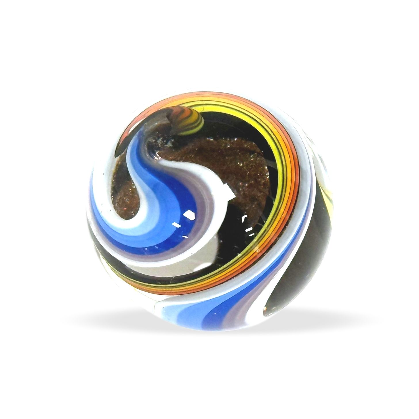 Original Lauschaer UnikatMurmel 2,5 cm Echte Handarbeit! SammlerMurmel aus Lauschaer Glas