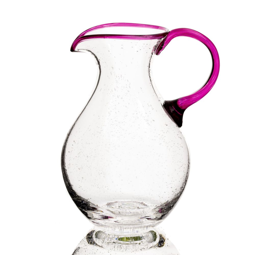 Serie Martha Color - Saftkrug mit buntem Rand Pink Serie Martha Color - Saftkrug mit buntem Rand Pink