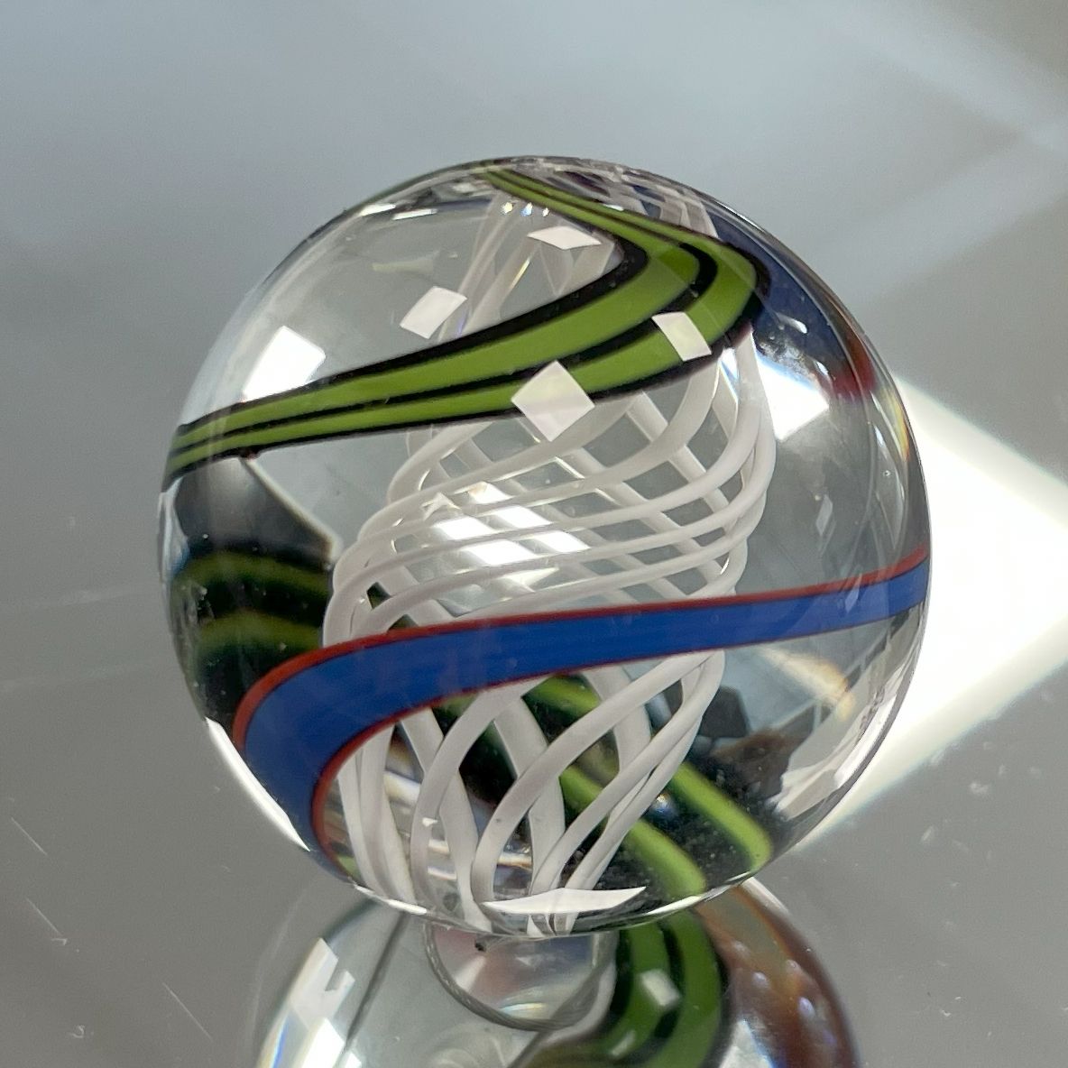 Original Lauschaer UnikatMurmel 2,5 cm Echte Handarbeit! SammlerMurmel aus Lauschaer Glas