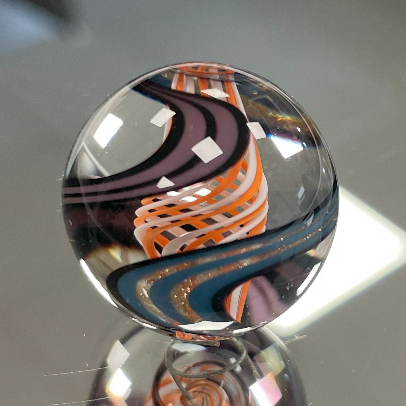 Original Lauschaer UnikatMurmel 2,5 cm Echte Handarbeit! SammlerMurmel aus Lauschaer Glas