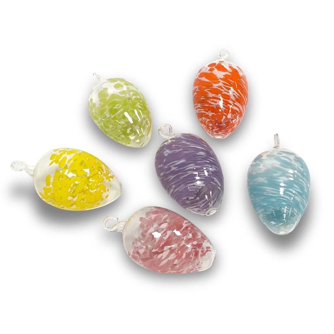 Set Ostereier klar mit fabrigem Granulat Osterei, farbig 6 Stück