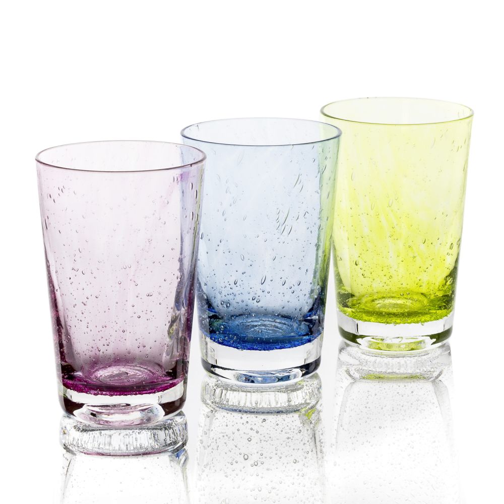 Serie Martha Color - ALEXA - großes Becherglas Azur 2 Gläser im Set