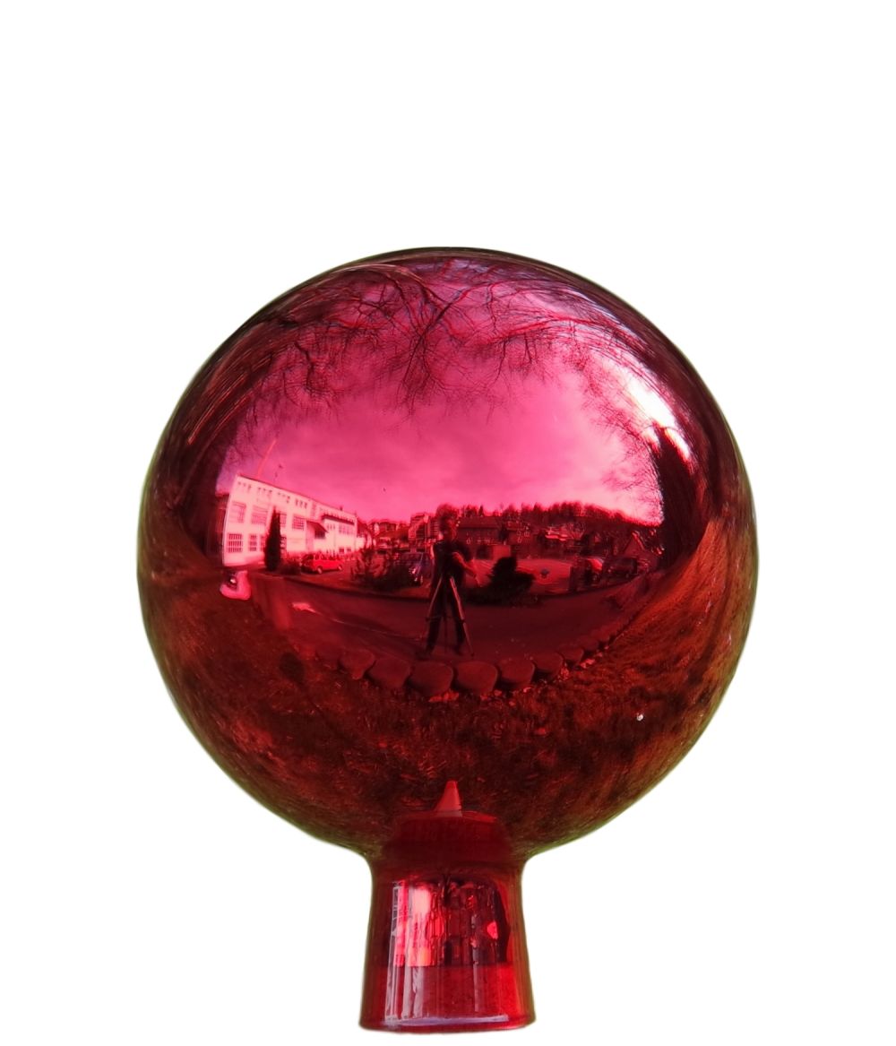 Rosenkugel 18 cm rot verspiegelt Rosenkugel Klassik Rosenkugel 18 cm rot verspiegelt Rosenkugel Klassik