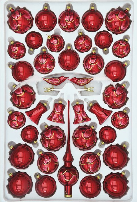 .Christbaumschmuck Sortiment NATURZEIT 39-teilig Weihnachtsbaumschmuck Lauflack Kaminrot .Christbaumschmuck Sortiment NATURZEIT 39-teilig Weihnachtsbaumschmuck Lauflack Kaminrot