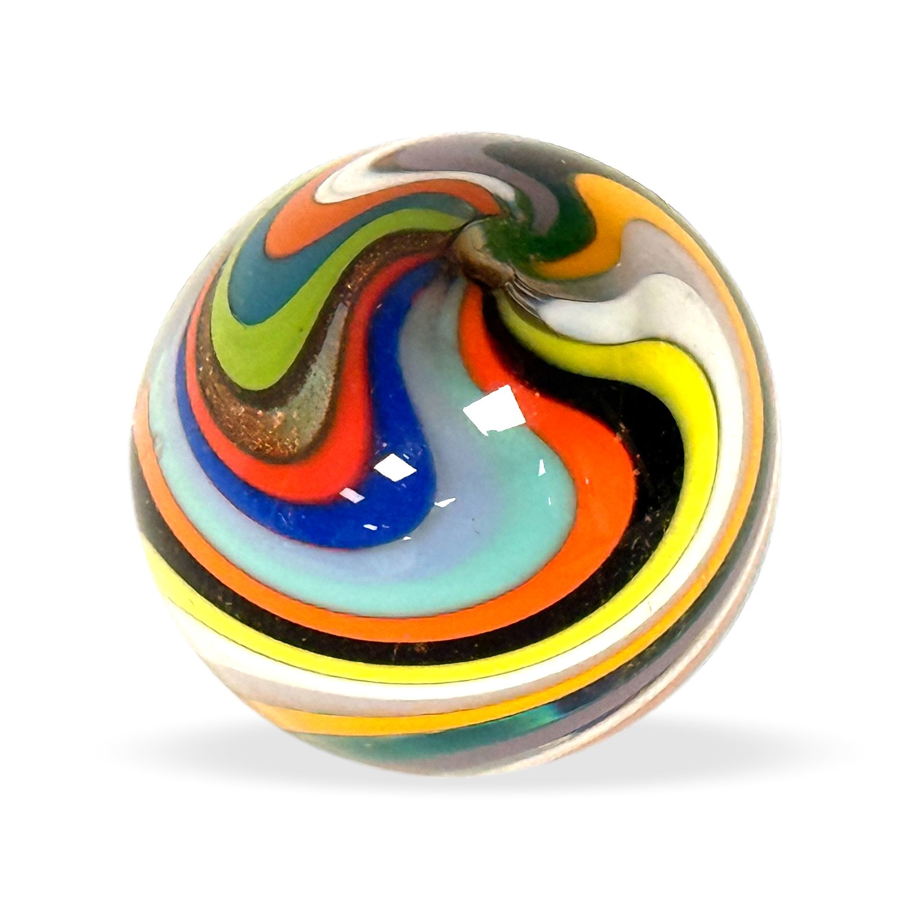 Original Lauschaer UnikatMurmel 2,5 cm Echte Handarbeit! SammlerMurmel aus Lauschaer Glas
