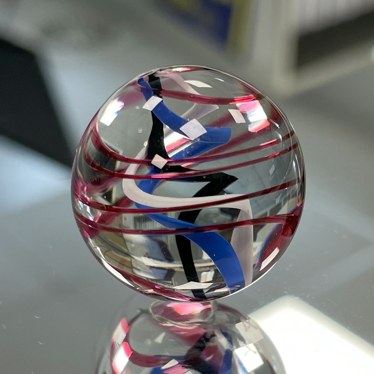Original Lauschaer UnikatMurmel 2,5 cm Echte Handarbeit! SammlerMurmel aus Lauschaer Glas
