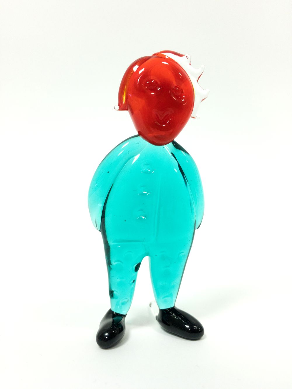 Kunstfigur Aus Glas ELIAS Greiner Vetters Sohn Jun Petrol Rot Klar kunstfigur-aus-glas-elias-greiner-vetters-sohn-jun-petrol-rot-klar