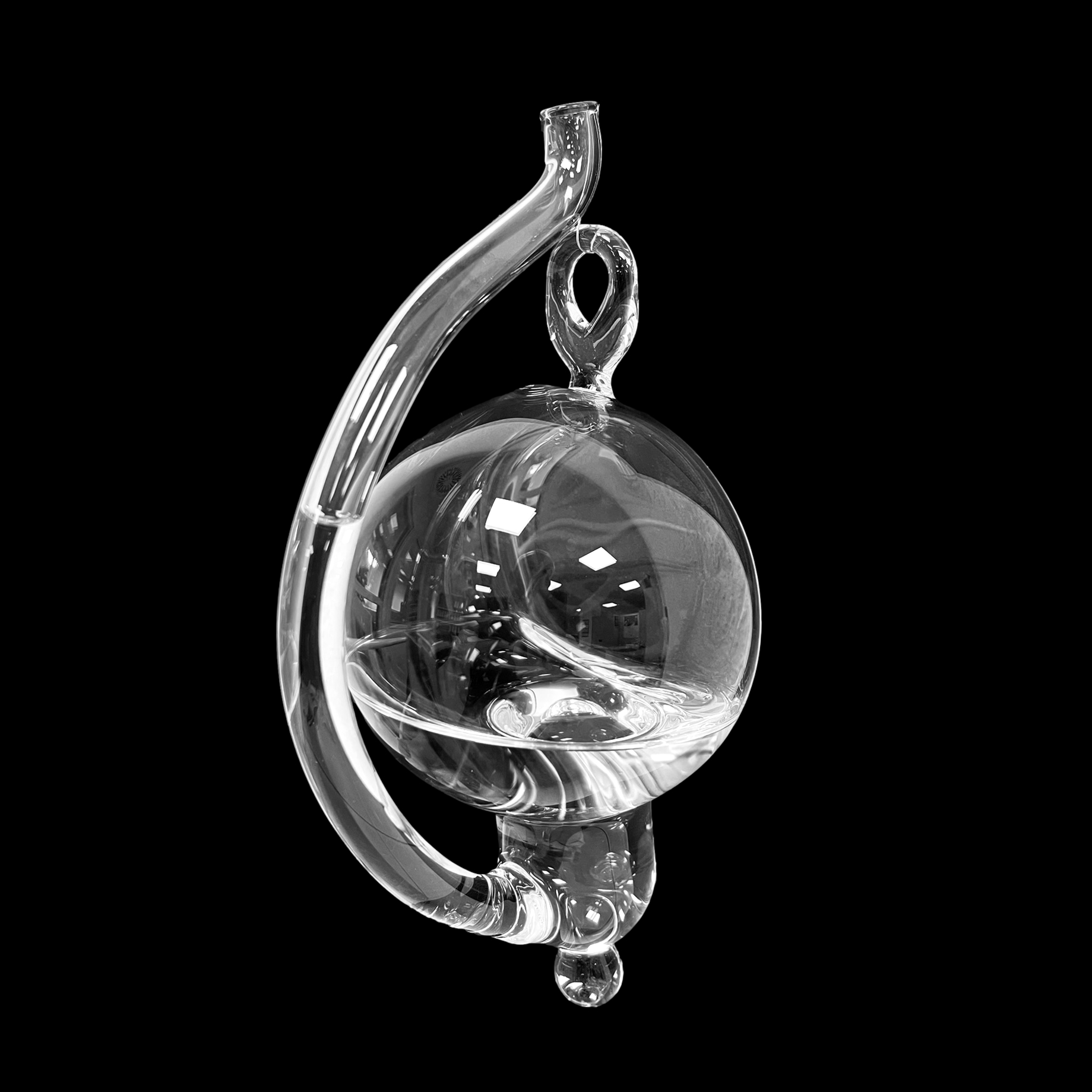Goethebarometer Klarglas mit Öse,  ca. 22 cm hoch Klassisches  Wetterglas oder Donnerglas