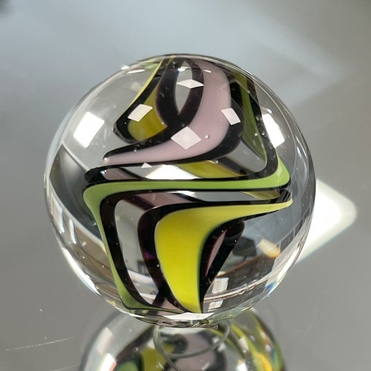 Original Lauschaer UnikatMurmel 2,5 cm Echte Handarbeit! SammlerMurmel aus Lauschaer Glas