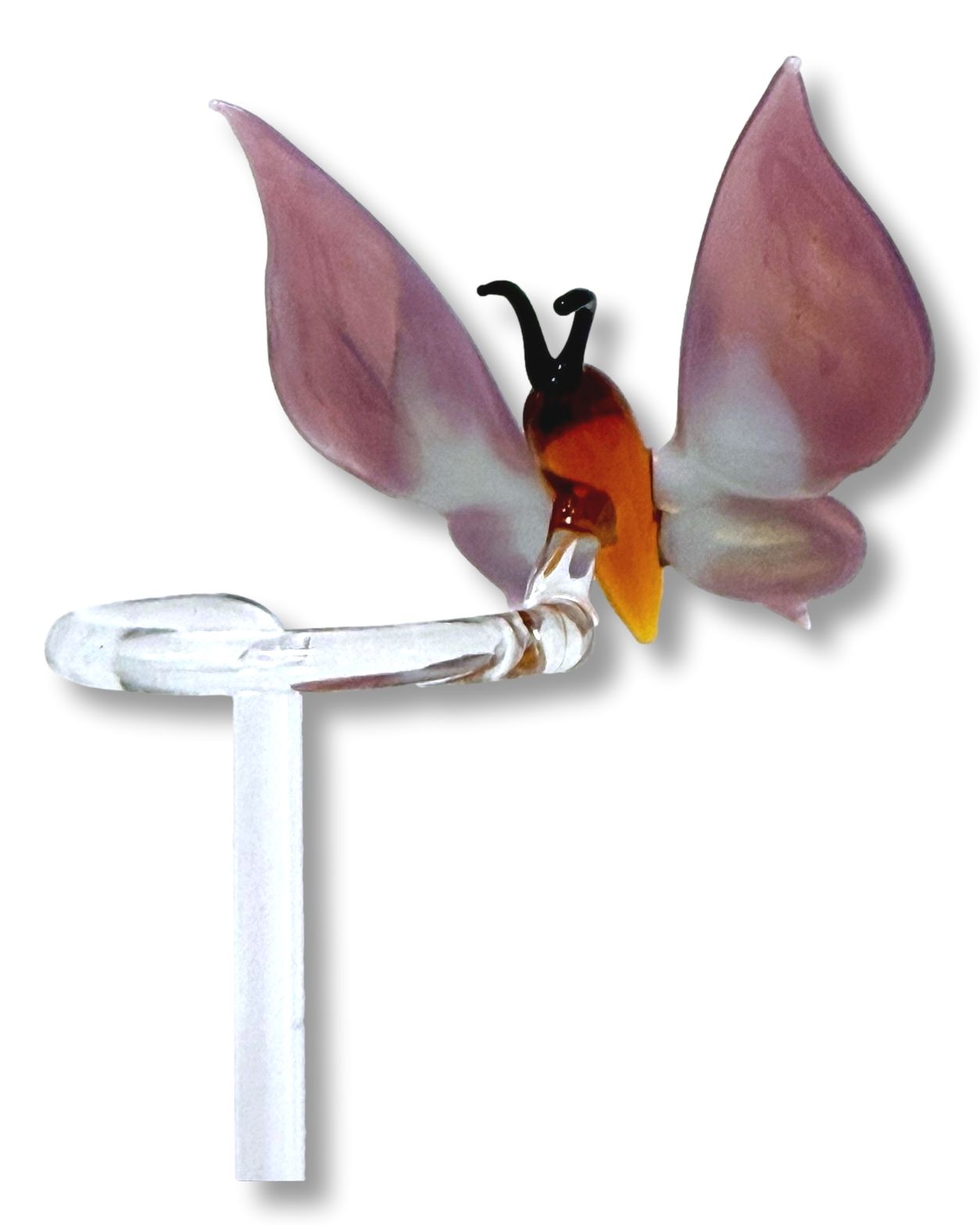 Orchideenstab Schmetterling pink-weiß