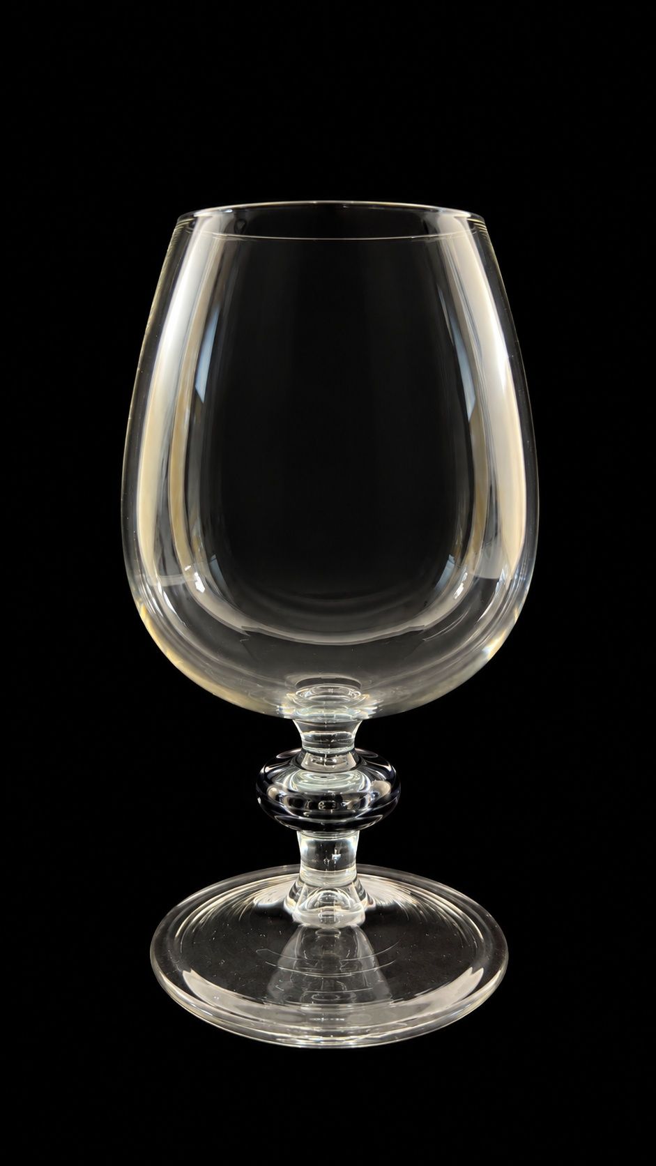 Whiskyglas "Steffen", mundgeblasen mit schwarzem Akzent ca. 13 cm hoch