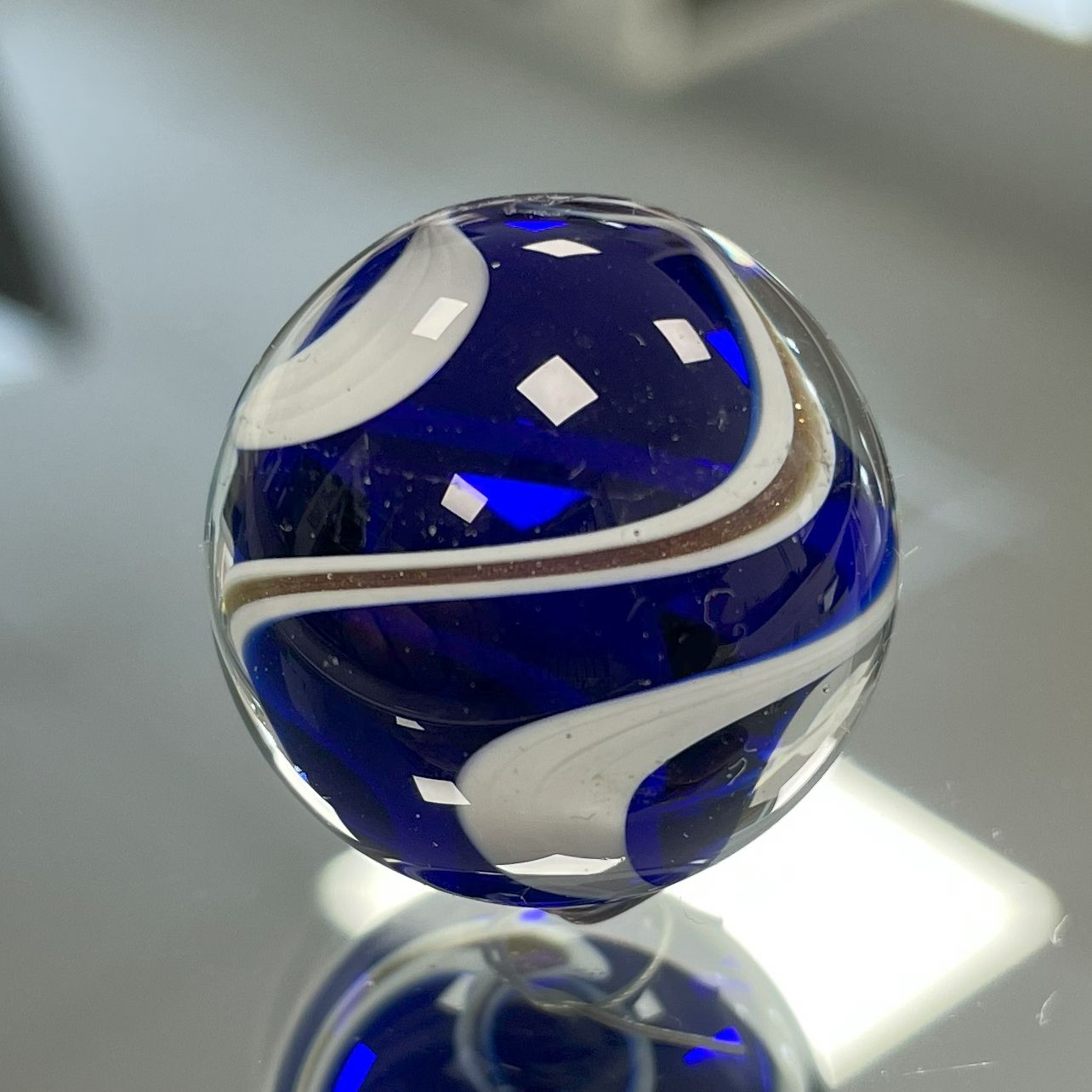 Original Lauschaer UnikatMurmel 2,5 cm Echte Handarbeit! SammlerMurmel aus Lauschaer Glas