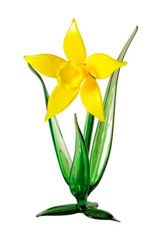 Frühblüher Osterglocke ca. 11 cm groß gläserne Blume - ein echter Evergreen Frühblüher Osterglocke ca. 11 cm groß gläserne Blume - ein echter Evergreen