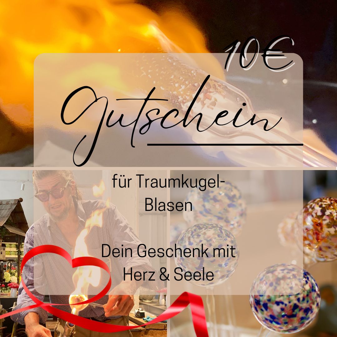 Gutschein Traumkugelblasen 1 Bläser/ 1 Kugel Das perfekte Geschenk, um Wünsche zu erfüllen...