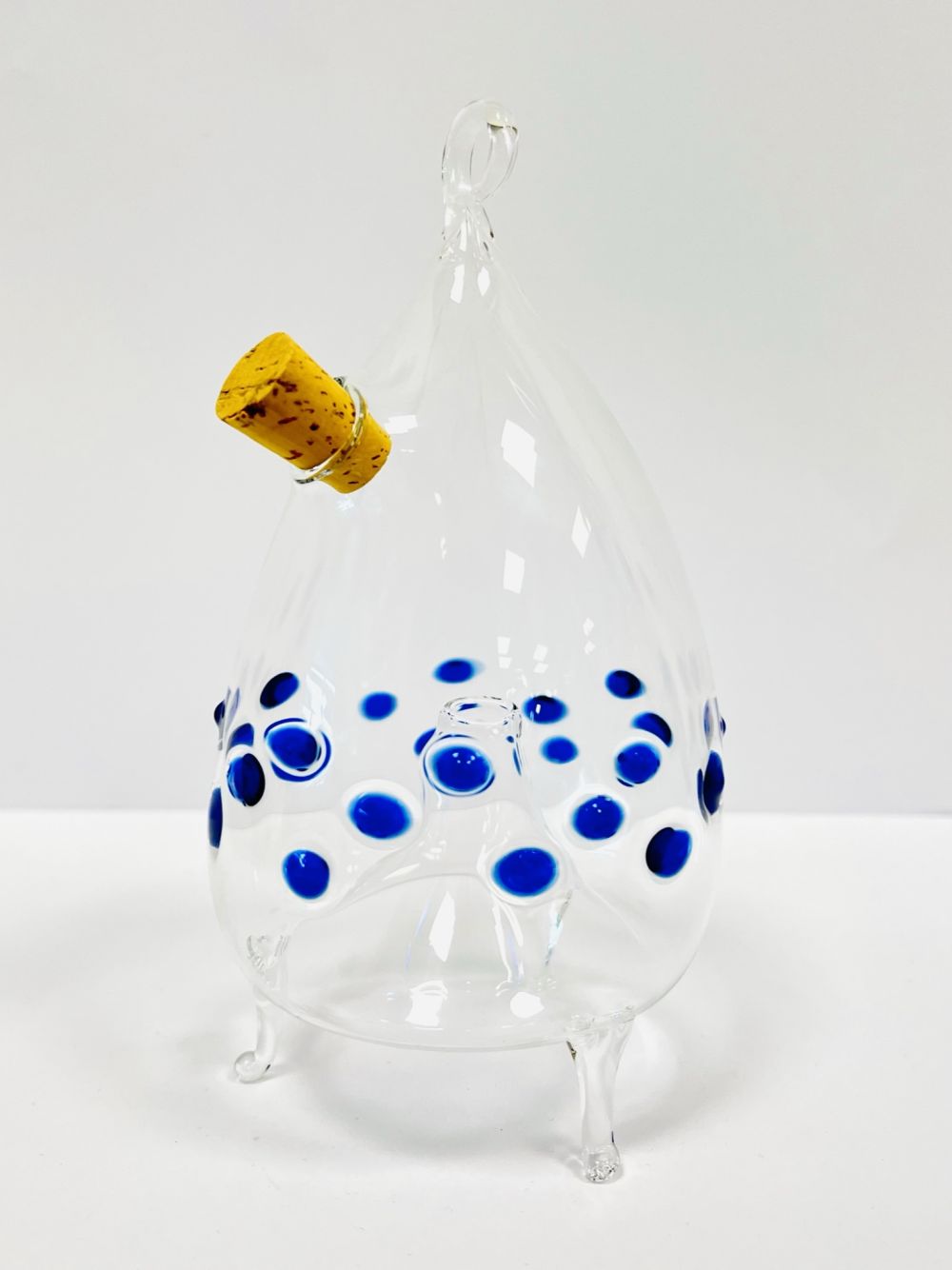 Obstfliegenfalle, Farbglasgranulatdekor blau der nützliche Klassiker für Haushalt & Garten