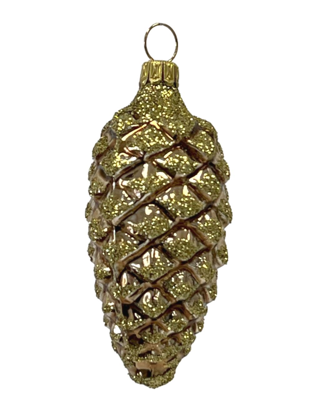 Christbaum Zapfen 6 cm Lauflack Palisander Gold verziert Weihnachtsbaumschmuck PALISANDER, 4 -teilig Christbaum Zapfen 6 cm Lauflack Palisander Gold verziert Weihnachtsbaumschmuck PALISANDER, 4 -teilig