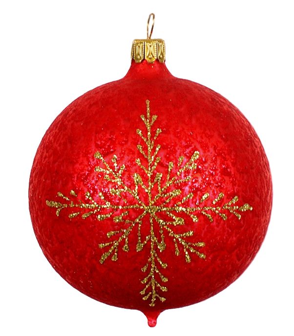 Christbaum Kugel 6 cm MYSTIC RED rot gold verz. 5 -teilig Weihnachtsbaumschmuck MYSTIC RED