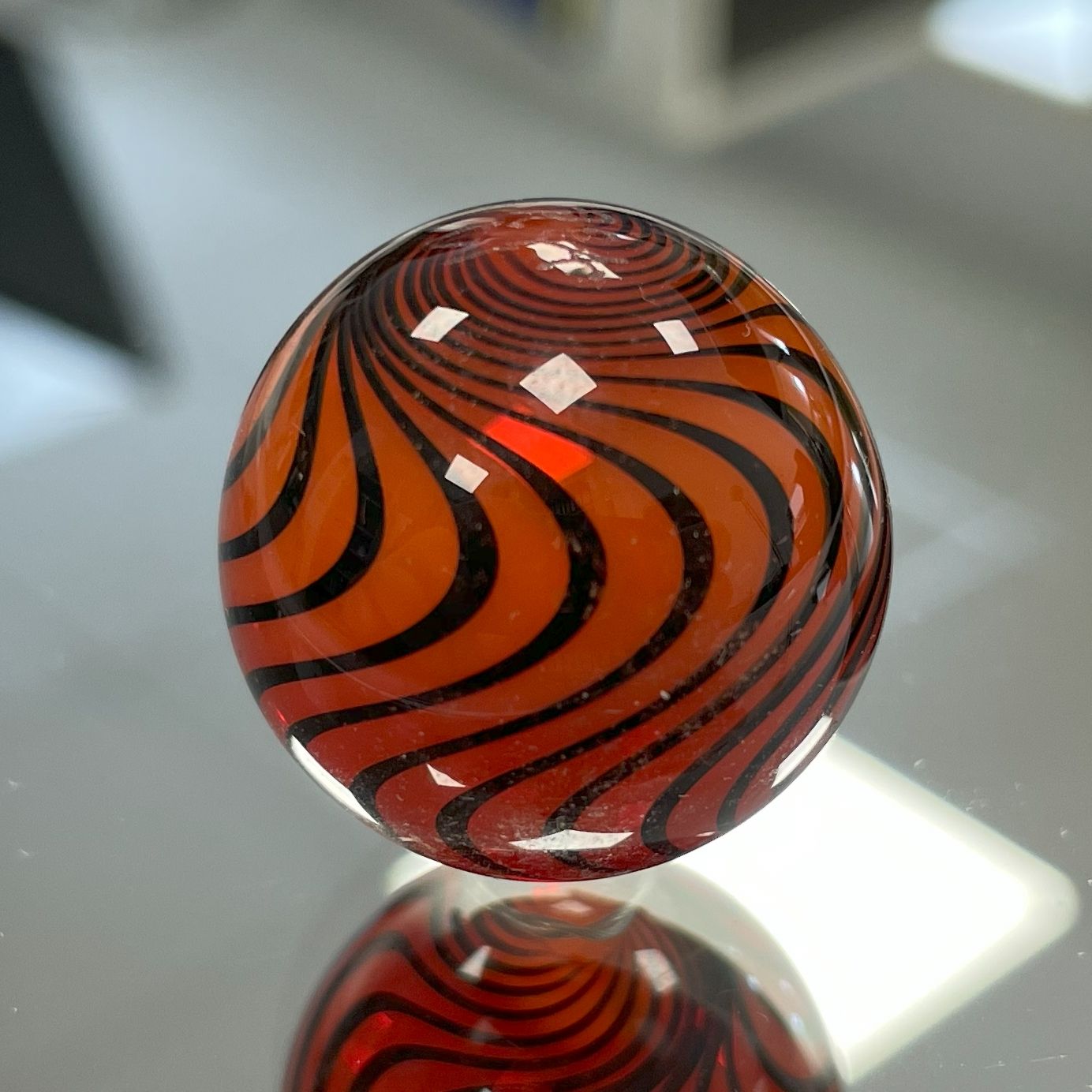 Original Lauschaer UnikatMurmel 2,5 cm Echte Handarbeit! SammlerMurmel aus Lauschaer Glas