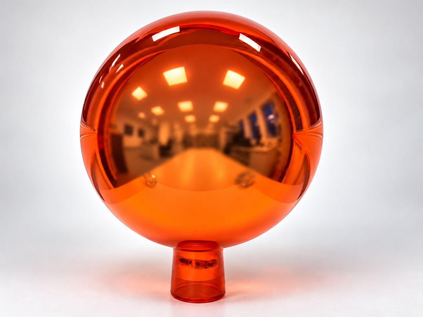 Rosenkugel 18 cm orange verspiegelt Rosenkugel Klassik