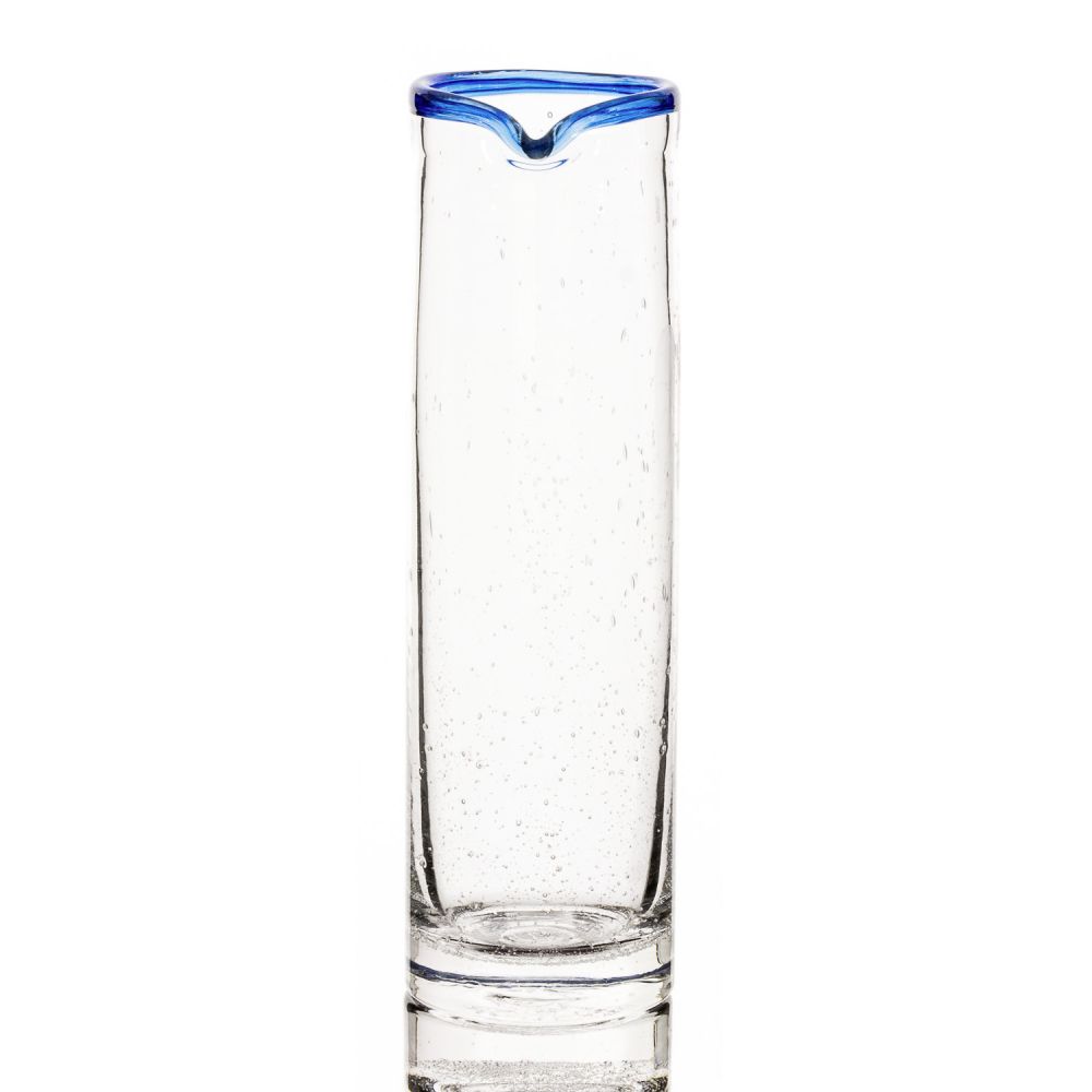 Serie Martha Color - ALINA Karaffe  m. buntem Rand Azur Serie Martha Color - ALINA Karaffe  m. buntem Rand Azur