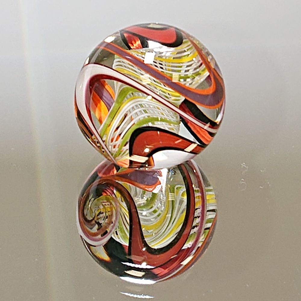 Original Lauschaer UnikatMurmel 2,5 cm Echte Handarbeit! SammlerMurmel aus Lauschaer Glas