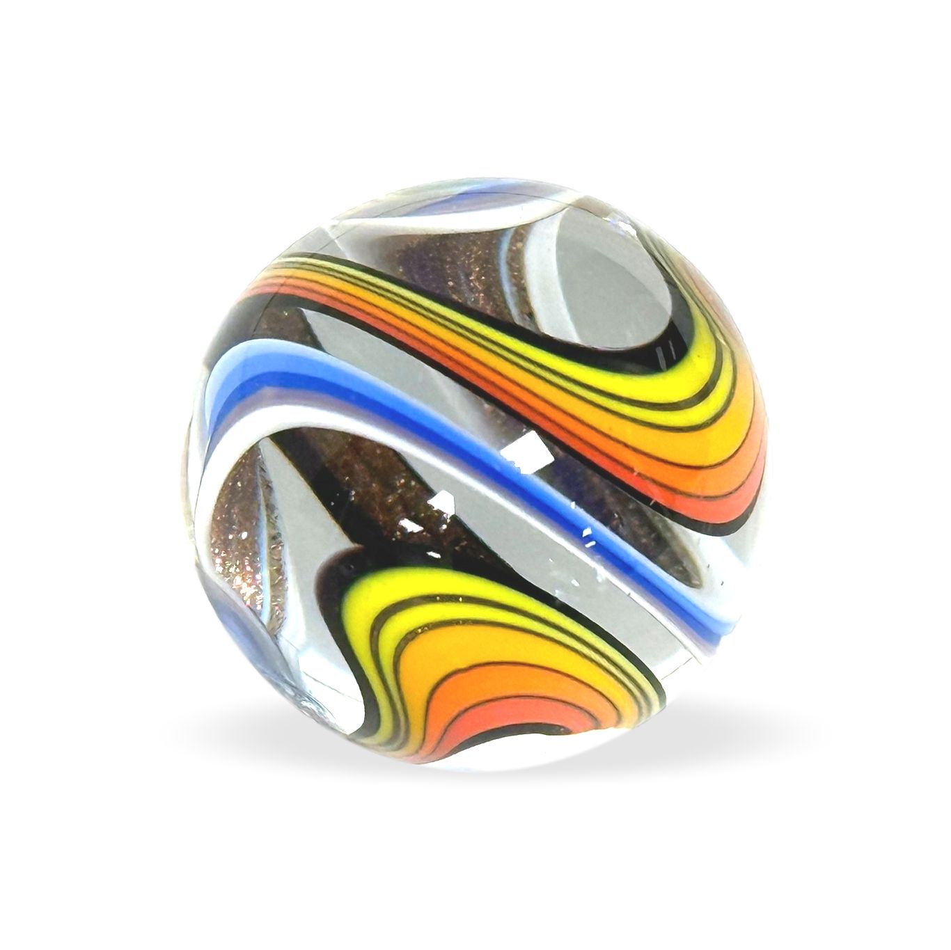 Original Lauschaer UnikatMurmel 2,5 cm Echte Handarbeit! SammlerMurmel aus Lauschaer Glas