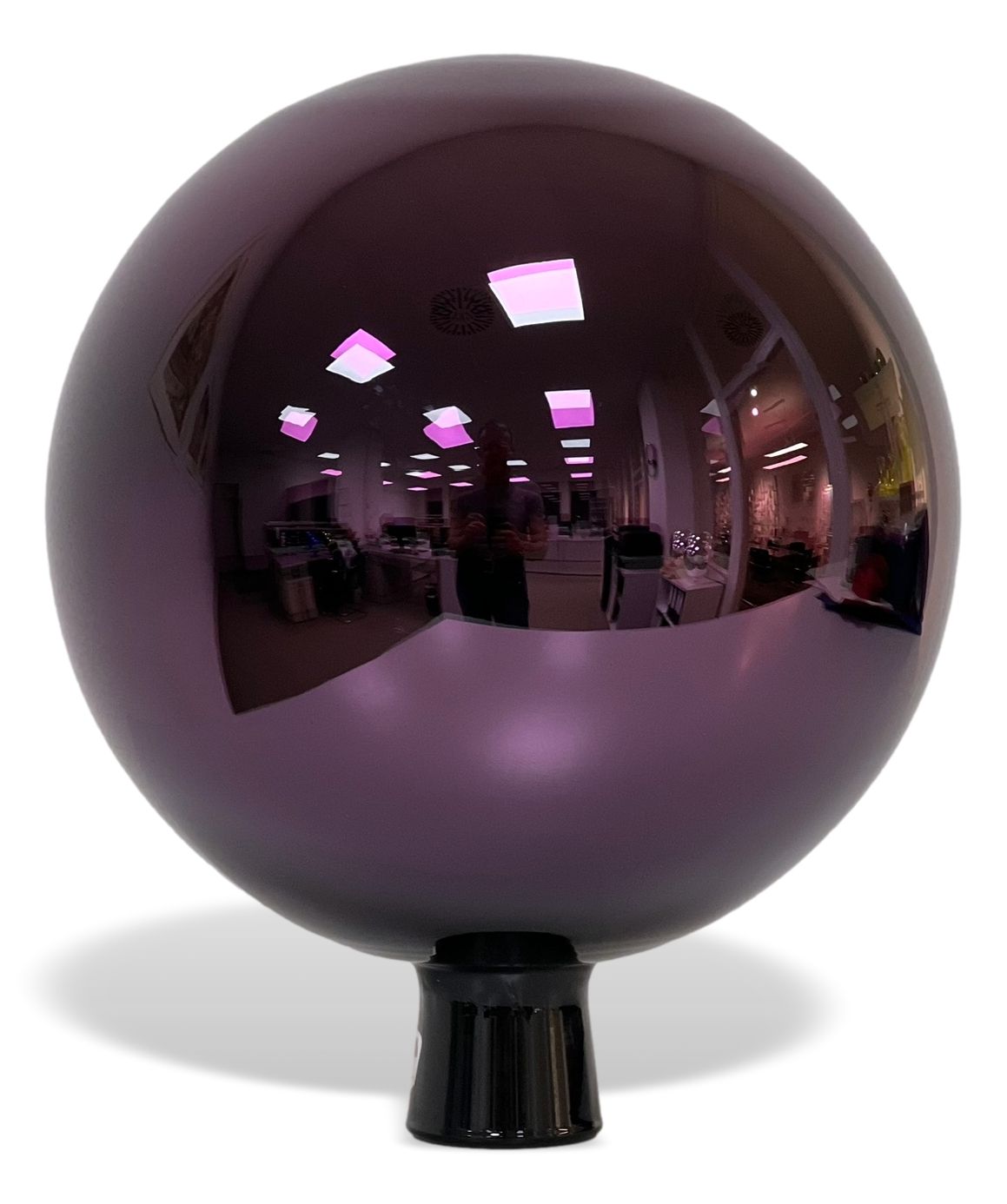 Rosenkugel 22 cm violett verspiegelt Rosenkugel 22 cm violett verspiegelt