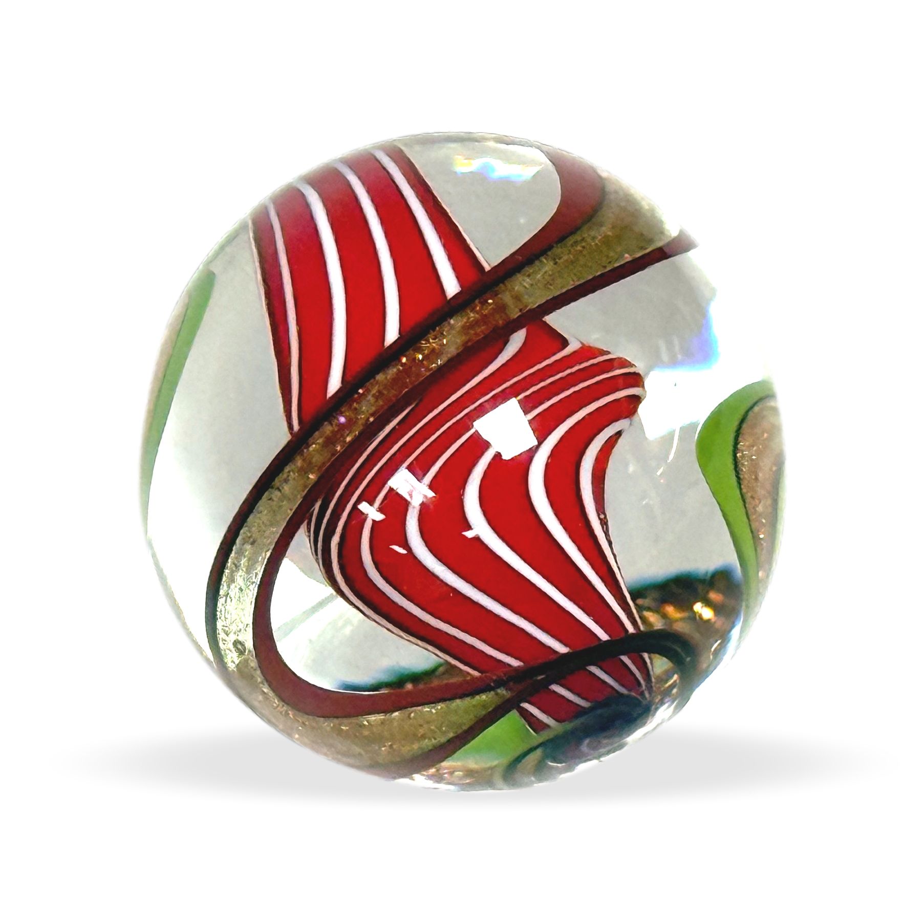 Original Lauschaer UnikatMurmel 2,5 cm Echte Handarbeit! SammlerMurmel aus Lauschaer Glas