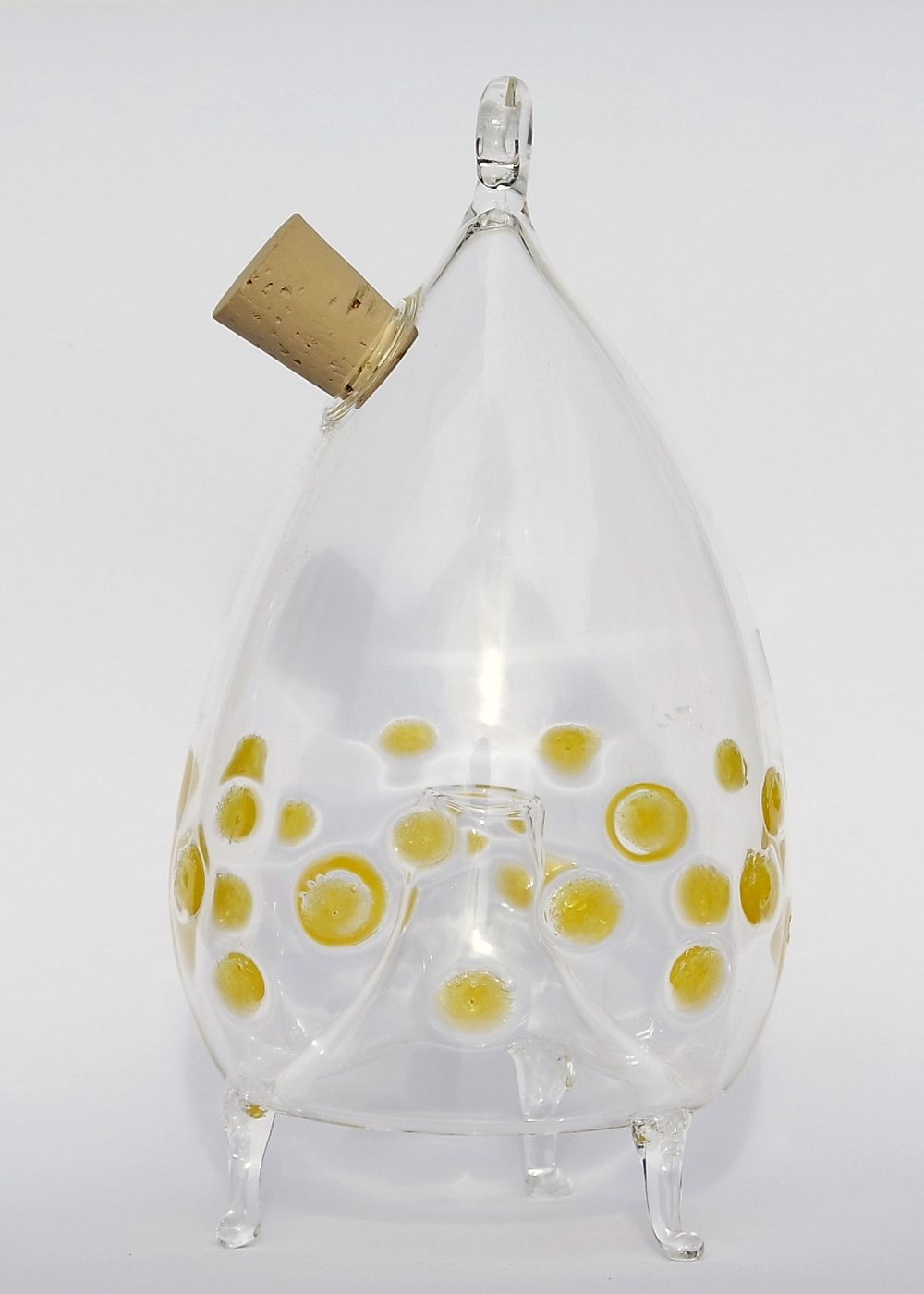 Obstfliegenfalle, Farbglasgranulatdekor gelb der nützliche Klassiker für Haushalt & Garten