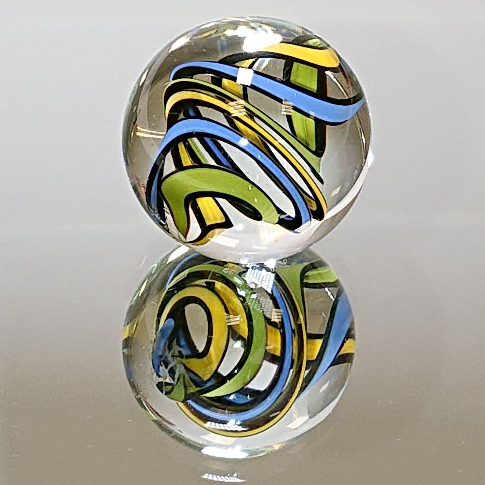 Original Lauschaer UnikatMurmel 2,5 cm Echte Handarbeit! SammlerMurmel aus Lauschaer Glas