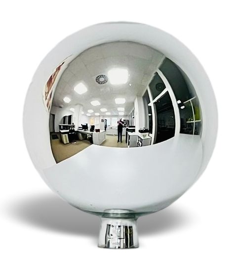 Rosenkugel 22 cm silber verspiegelt - unsere Größten! Rosenkugel 22 cm silber verspiegelt - unsere Größten!