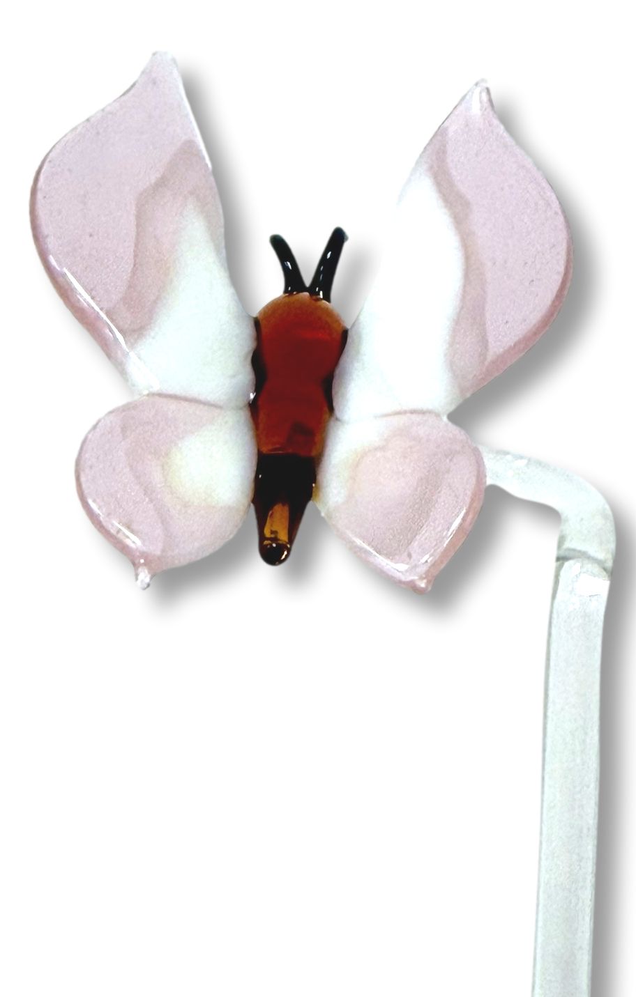 Orchideenstab Schmetterling rosa-weiß