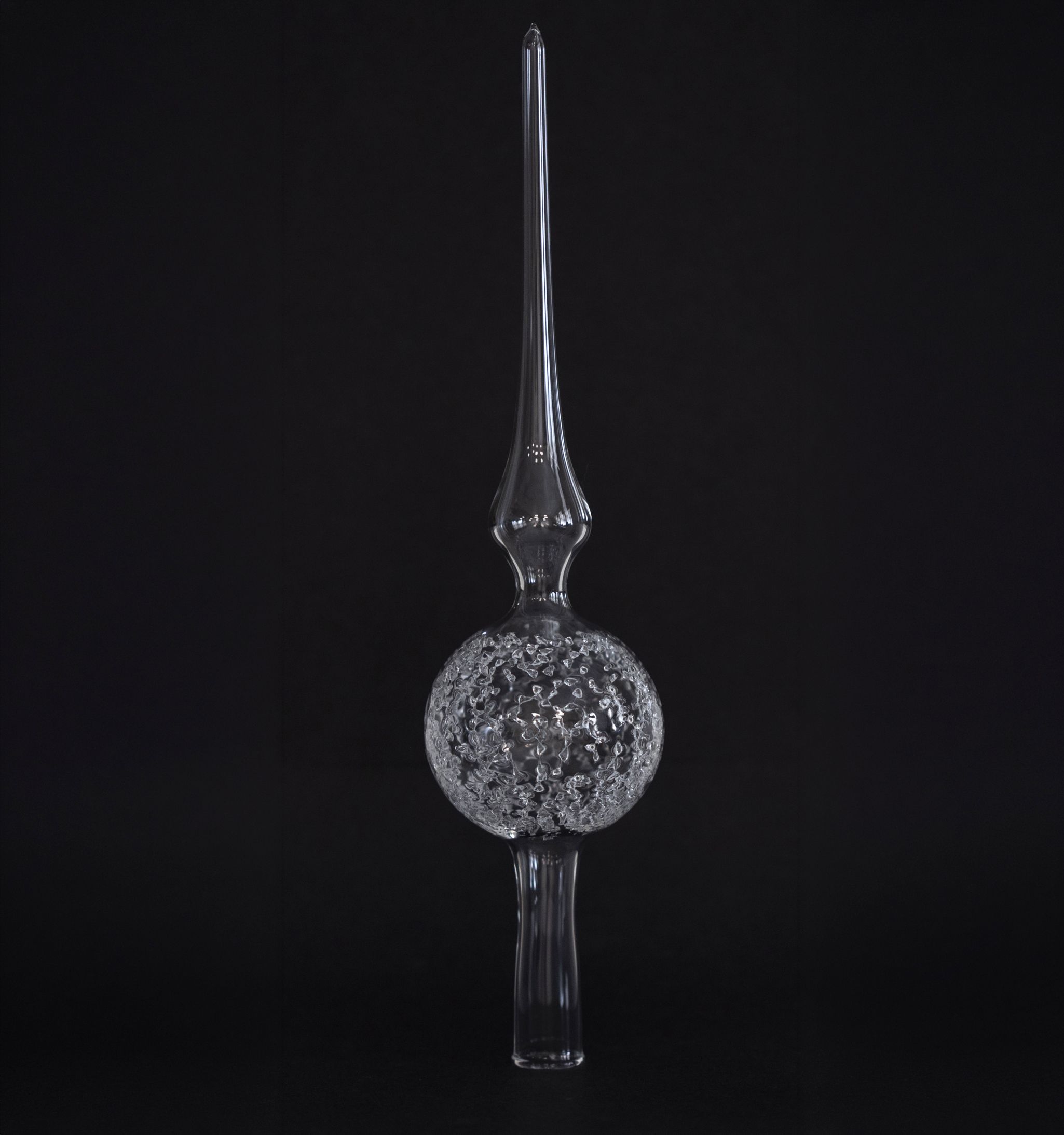 'Johanna' Eis Echtglas-Baumspitze, ca. 29 cm kristallklares Glasgranulat, 1-fach gepackt, 1 Stück