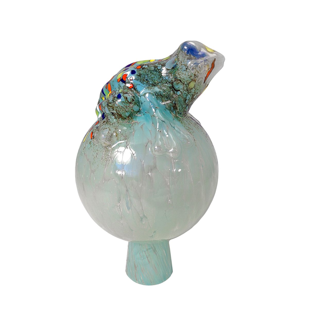 Gartenkugel Frosch auf Kugel 12 cm türkis / bunt getupft Neue Designs für die Gartensaison 2015/16! Gartenkugel Frosch auf Kugel 12 cm türkis / bunt getupft Neue Designs für die Gartensaison 2015/16!