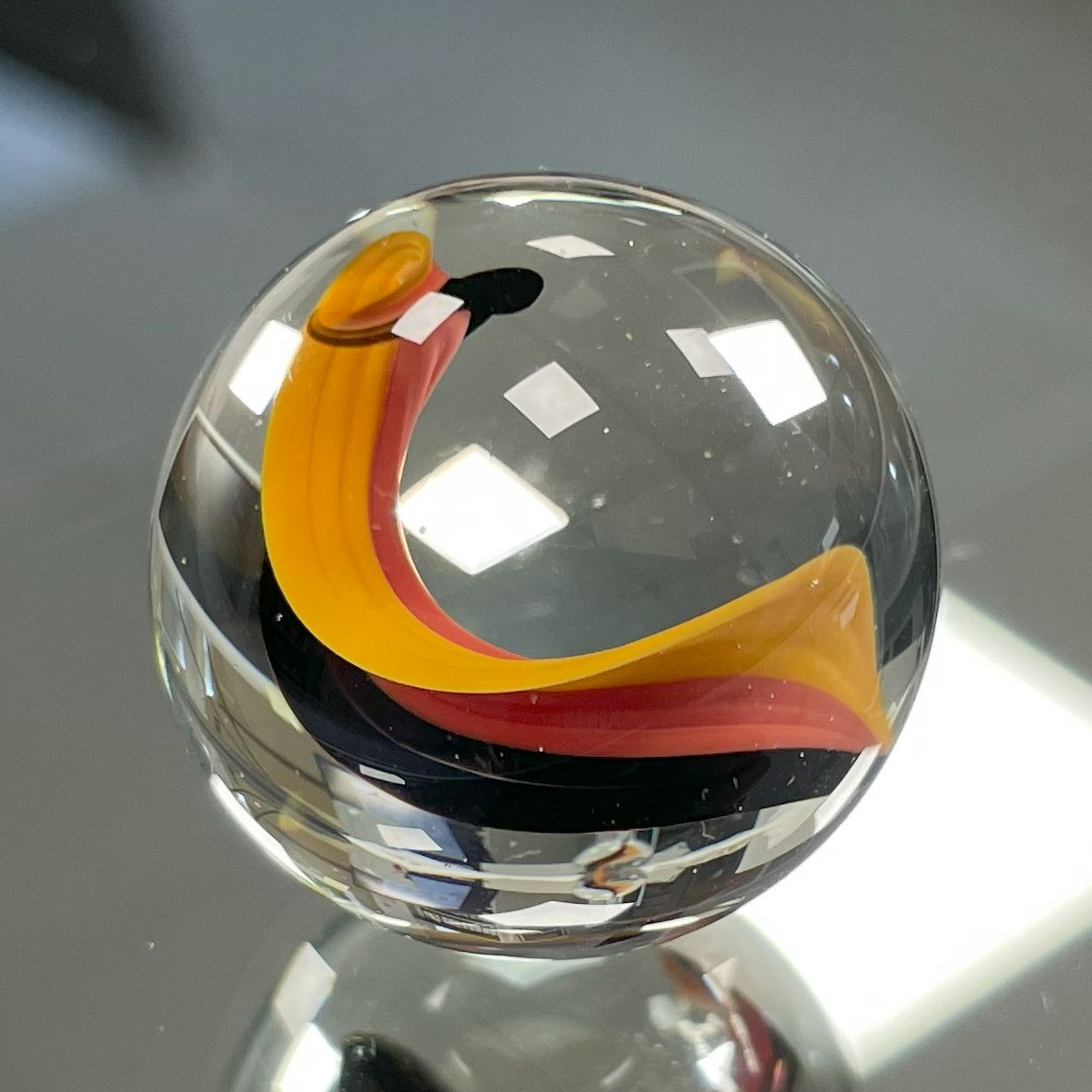 Original Lauschaer UnikatMurmel 2,5 cm Echte Handarbeit! SammlerMurmel aus Lauschaer Glas