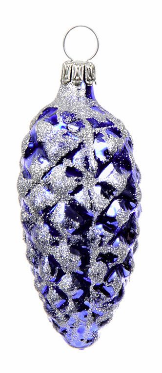 Christbaum Zapfen 6cm Lauflack verz. blau 4-teilig Weihnachtsbaumschmuck POLARNACHT Christbaum Zapfen 6cm Lauflack verz. blau 4-teilig Weihnachtsbaumschmuck POLARNACHT