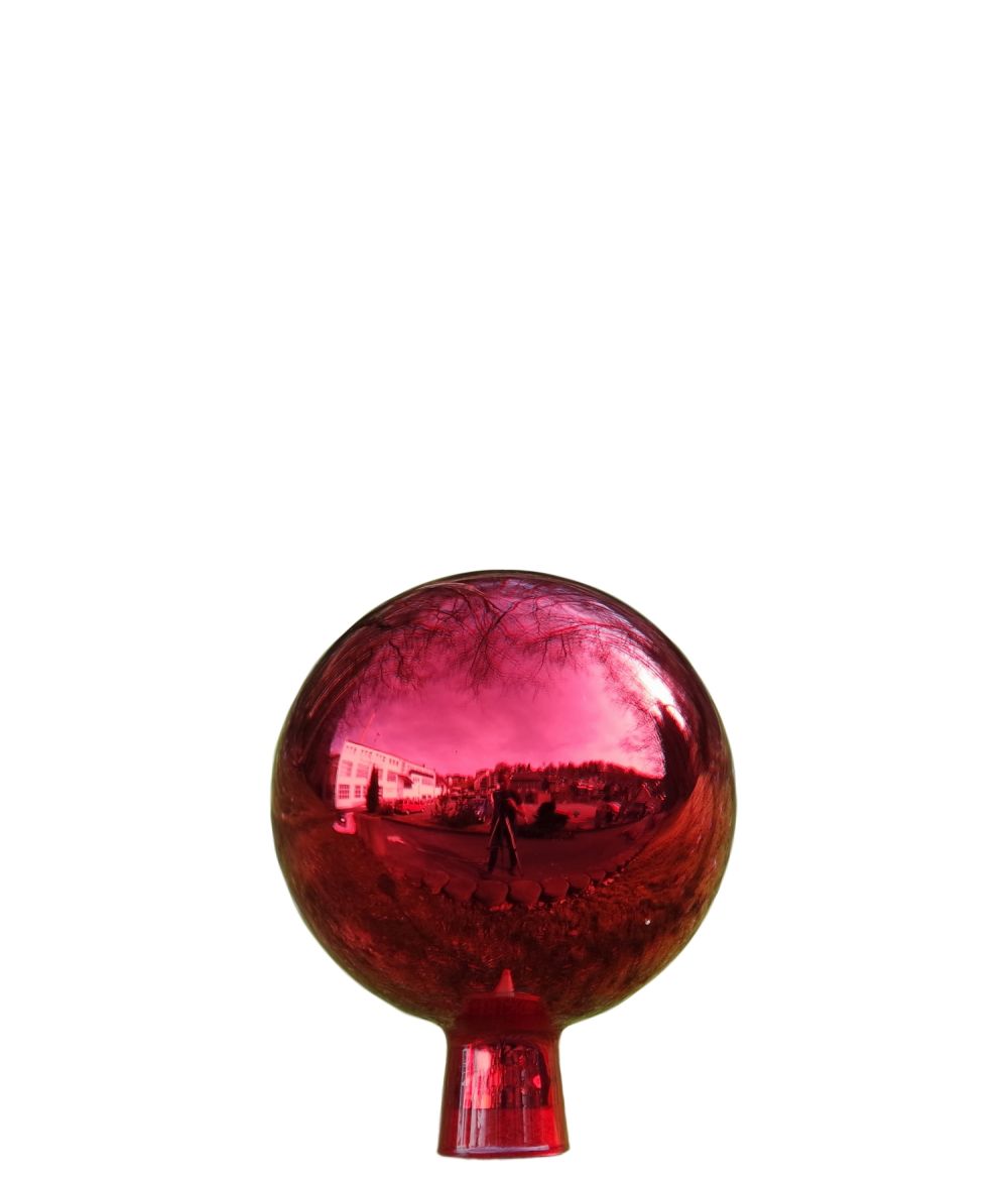 Rosenkugel 12 cm rot verspiegelt Rosenkugel Klassik, aber mit extra Bläschen Rosenkugel 12 cm rot verspiegelt Rosenkugel Klassik, aber mit extra Bläschen