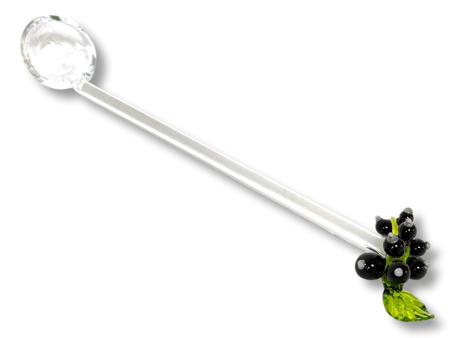 Marmeladenlöffel aus Glas mit Johannisbeere, ca. 14cm Löffel für Konfitüre und Gelee