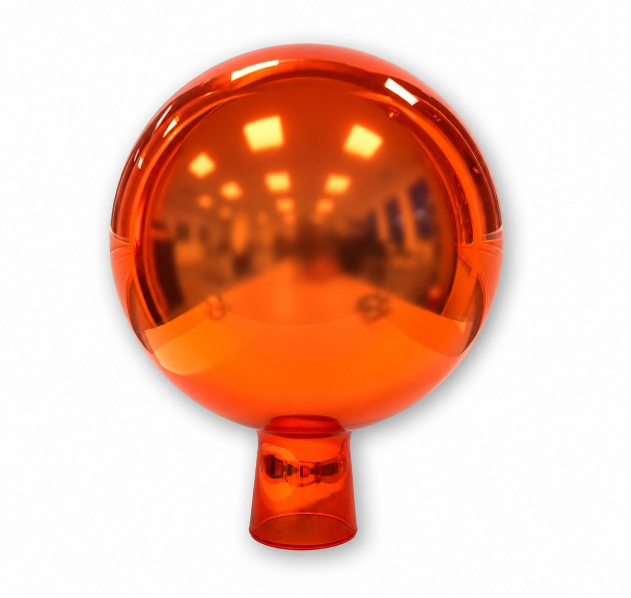 Rosenkugel 15 cm orange verspiegelt Rosenkugel Klassik