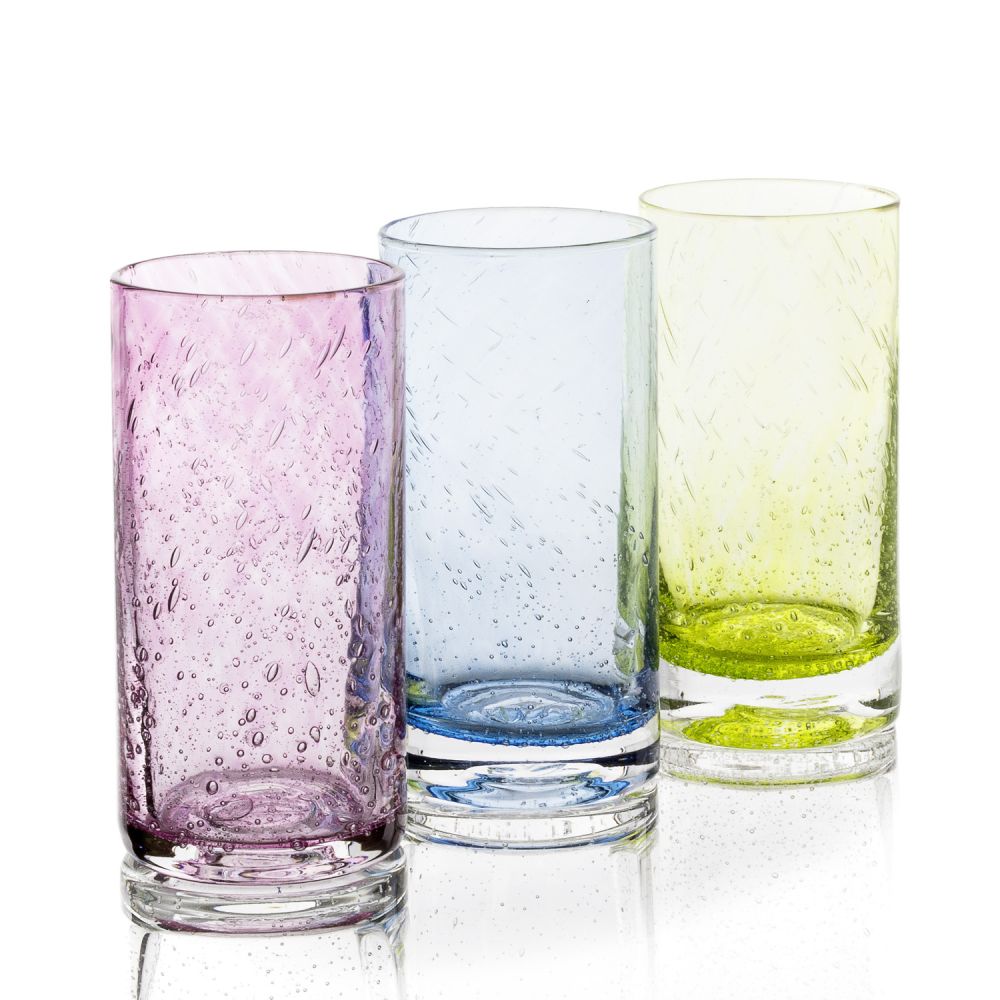 Serie Martha Color - ALICIA - Longdrinkglas Azur 2 Gläser im Set