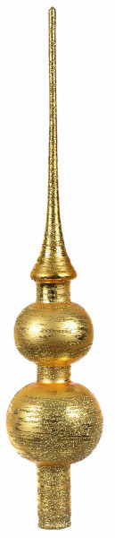 Christbaum Spitze ELEGANZ 5/6 cm gold matt Weihnachtsbaumschmuck ELEGANZ