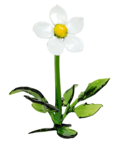 .Glasblume Christrose ca. 12 cm groß gläserne Blumen - ein echter Evergreen