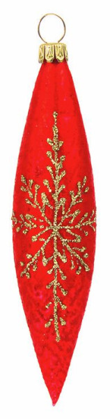 Christbaum Olive 12 cm MYSTIC RED rot gold verz. 4 -teilig Weihnachtsbaumschmuck MYSTIC RED