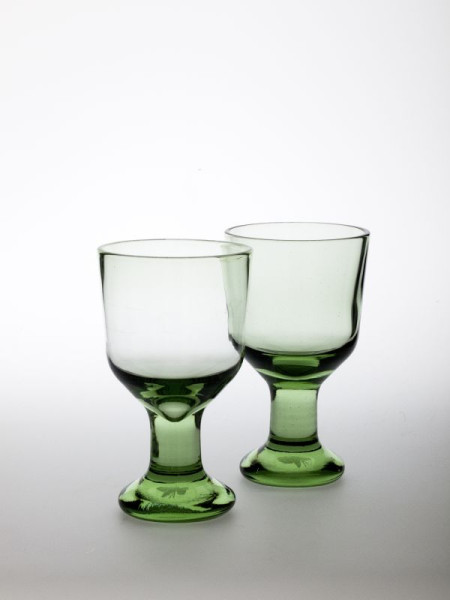 Original Thüringer Waldglas ASTA - Wasserglas & Weinglas Höhe 14 cm, glatt, 2 Stück
