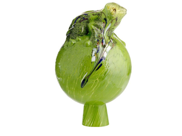 Gartenkugel Frosch auf Kugel 12 cm grün / bunt getupft Neue Designs für die Gartensaison 2015/16!