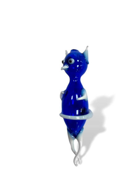 Flaschenteufel - Wassertänzer - Cartesischer Taucher blau-weiß, Set: 1 Flaschenteufel, 1 Mostkappe
