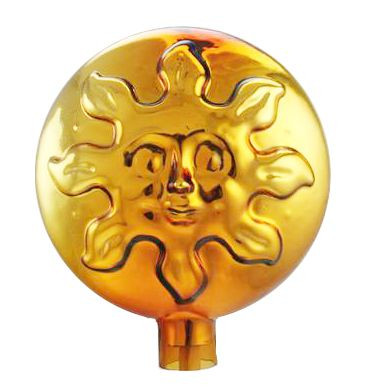 Rosenkugel Sonne, Mond, Sterne ca. 26 cm gold verspiegelt das himmlisch schöne Gartenaccessoire